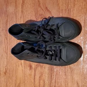Men's Black Leather Hitop Converse